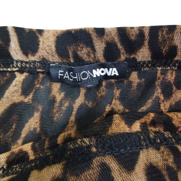 Sheer Sleeveless Leopard Print Dress - Picture 6 of 6